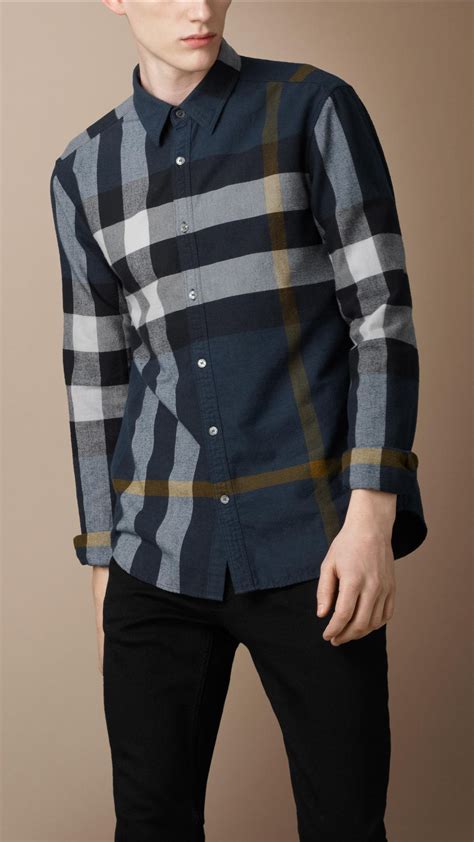 burberry shirt cheap mens|Burberry flannel shirt men's.